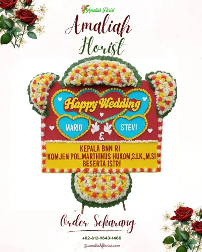 Karangan Papan Bunga Pernikahan di Padang Jati